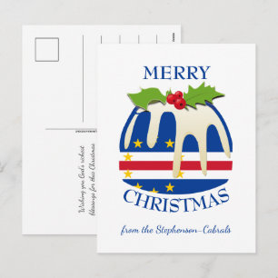 CABO VERDE Cape   Festive Plum Pudding   Christmas Holiday Postcard