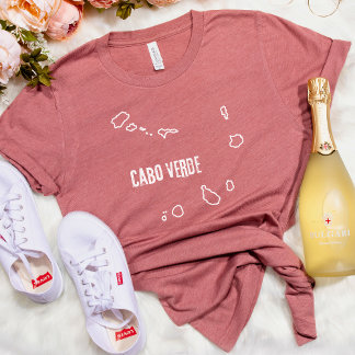 Cabo Verde Country Map Shirt Cape Verde Outline