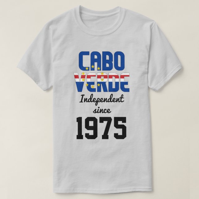 Cabo Verde Flag Independence Celebration T-Shirt (Design Front)