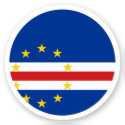 Cabo Verde Flag Round Sticker