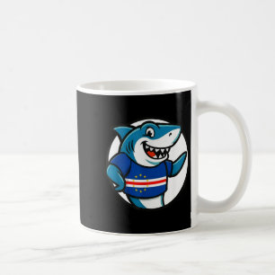 Cabo Verde Flag Shark Funny Cabo Verdean  Coffee Mug
