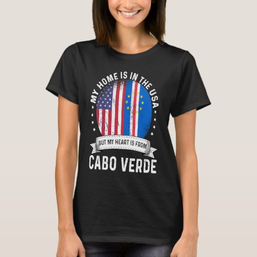 Cabo Verdean American Patriot Grown Proud Home USA T_Shirt