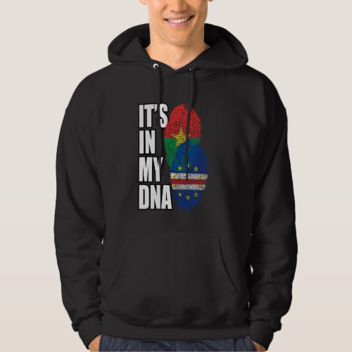 Cabo Verdean And Burkinab Mix Dna Flag Heritage Hoodie