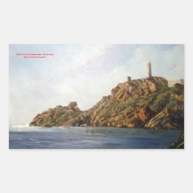 Cabo Vilano (Camariñas - Coruña) Rectangular Sticker (Front)