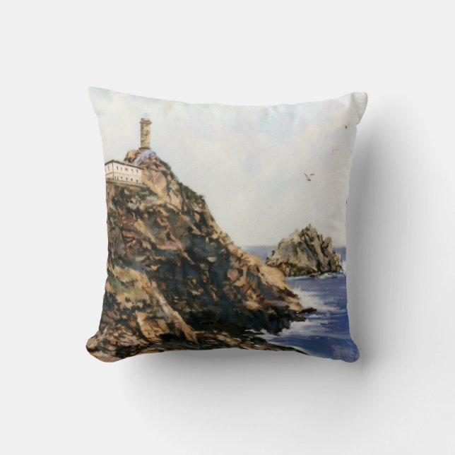 Cabo Vilano (Camariñas - Coruña) Throw Pillow (Front)