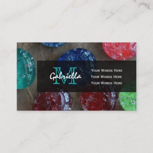 Cabochon Crackled Bead Business Cards