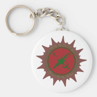 Caboclo do Sol e da Lua na irradiação de Xangô Keychain