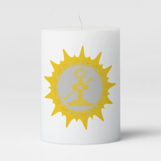 Caboclo Girassol Pillar Candle