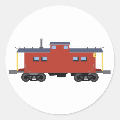 Caboose Classic Round Sticker