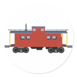 Caboose Classic Round Sticker