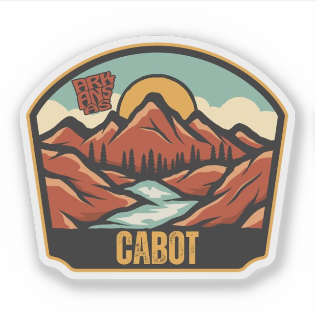 Cabot, Arkansas  Sticker (Front)