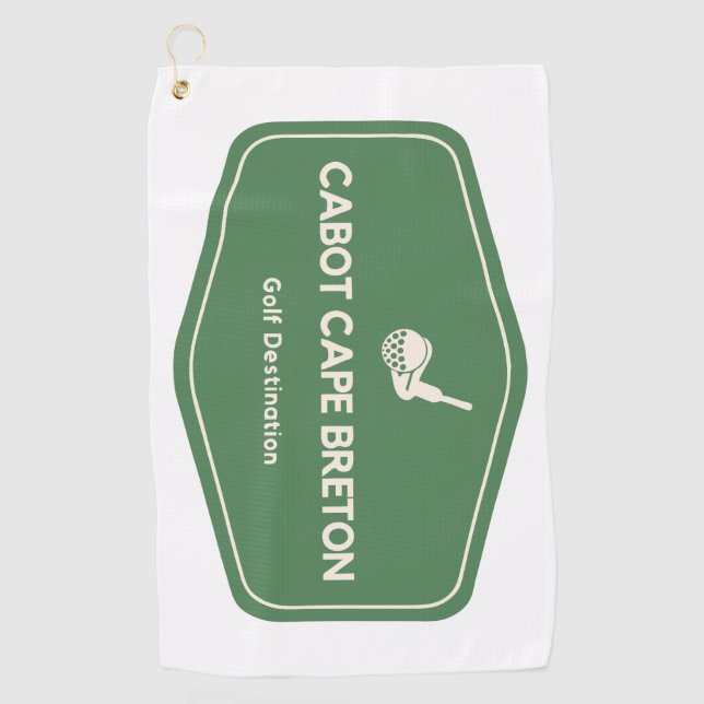 Cabot Cape Breton Canada Golf Destination Golf Towel (Front)