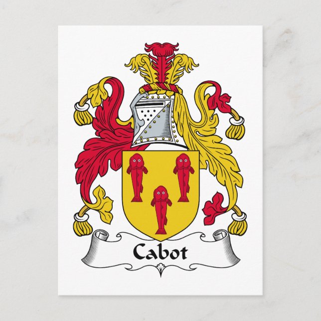 Cabot Family Crest Postcard (Front)