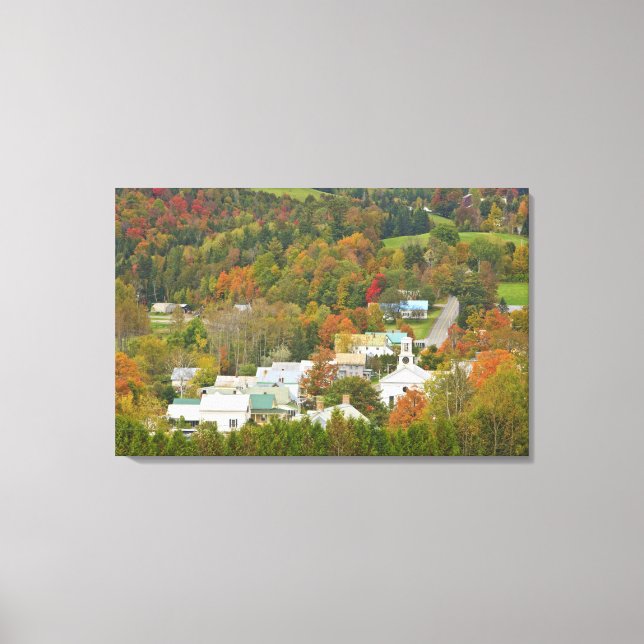 Cabot, Vermont in fall. Northeast Kingdom. Canvas Print (Front)