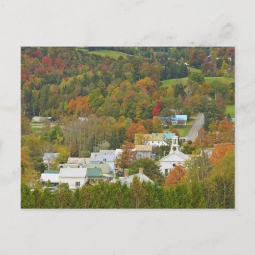 Cabot Vermont in fall Northeast Kingdom Postcard