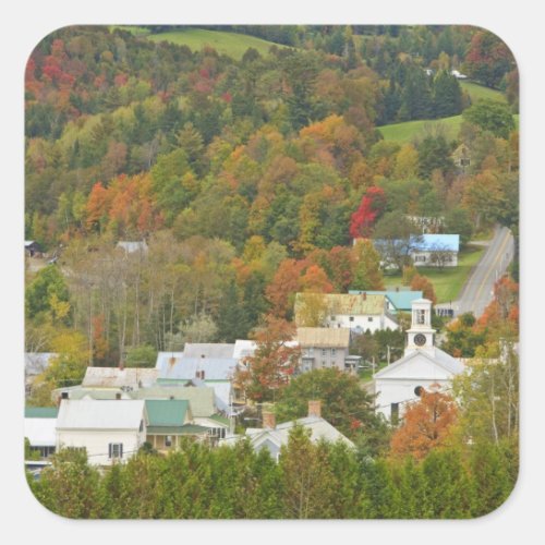 Cabot Vermont in fall Northeast Kingdom Square Sticker