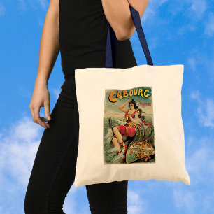 Cabourg, France Beach Resort, Vintage Travel Art Tote Bag