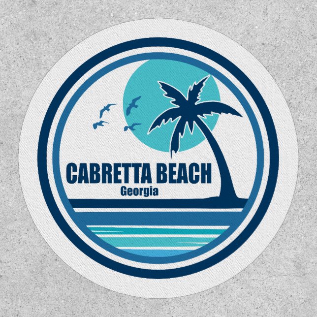 Cabretta Beach Georgia Palm Tree Birds Patch (Front)