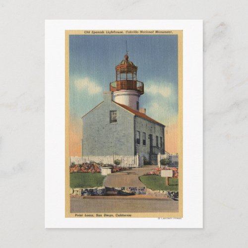 Cabrillo Natl Monument Point Loma Lighthouse Postcard