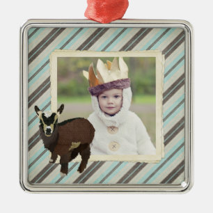 Cabrito (Patches) Stripes Photo Ornament