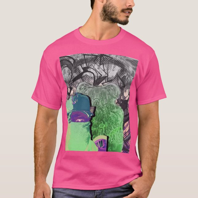 CAB's Angel Ninjas Graffik  Tee Wow Pink (Front)