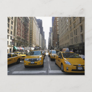 Cabs in New York City Postcard