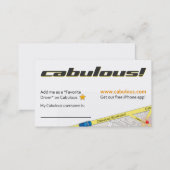 Cabulous Business Card for Drivers (Front/Back)