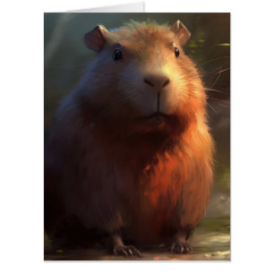 CABYBARA FUNNY PUN HIGE BIRTHDAY CARD