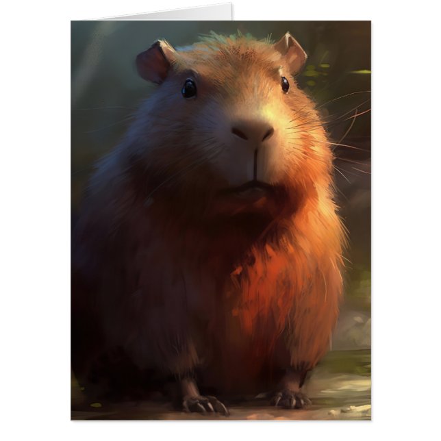 CABYBARA FUNNY PUN HIGE BIRTHDAY CARD (Front)