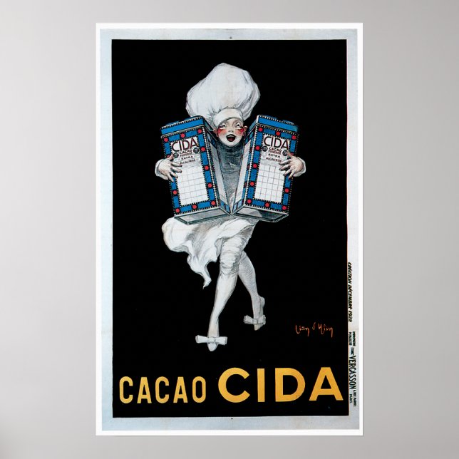 Cacao Cida Vintage Food Ad Art Poster (Front)