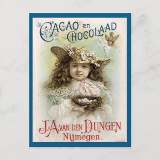 Cacao en Chocolaad Vintage Ad Postcard