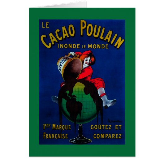 Cacao Poulain Vintage PosterEurope Cards (Front)