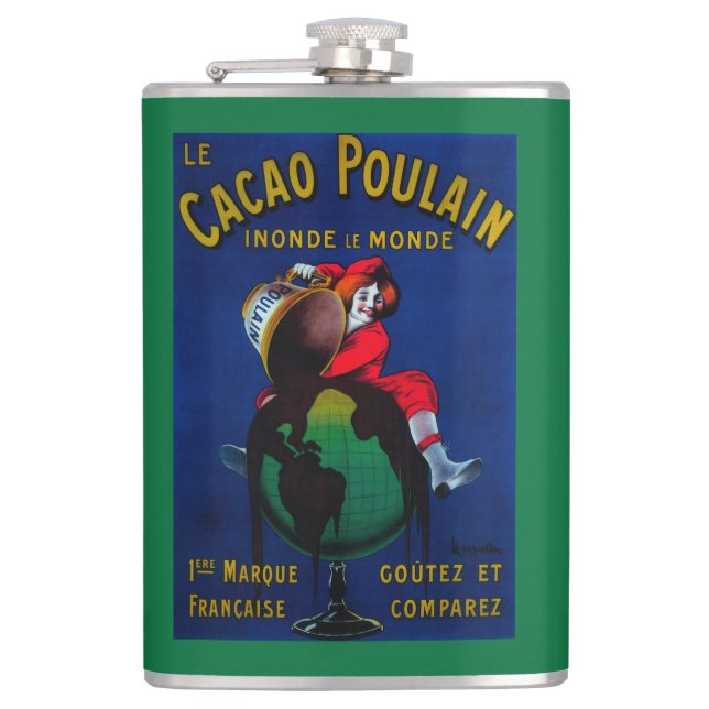 Cacao Poulain Vintage PosterEurope Flask (Front)