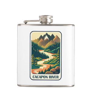 Cacapon River West Virginia Colors Flask