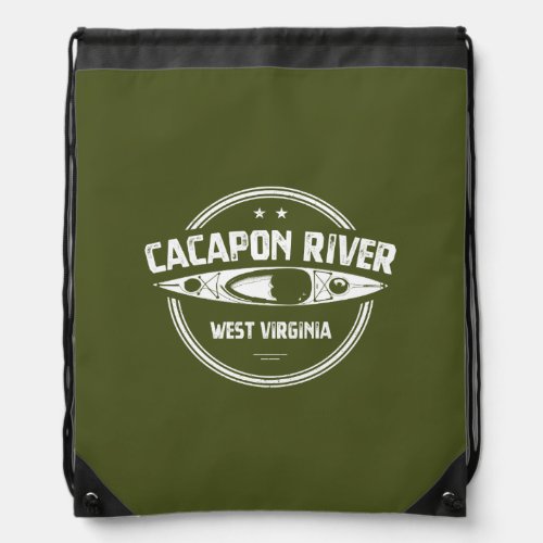 Cacapon River West Virginia Drawstring Bag