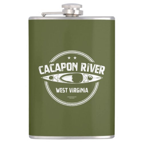 Cacapon River West Virginia Flask