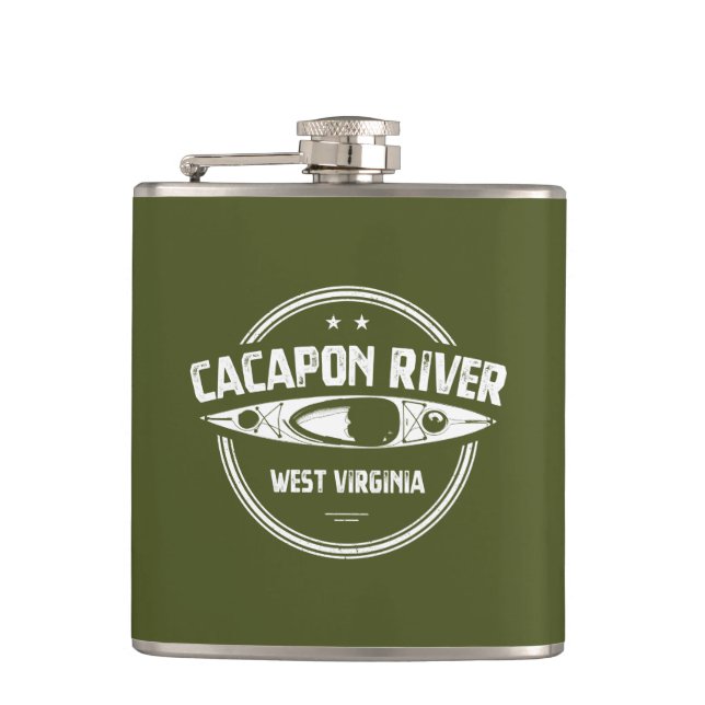 Cacapon River, West Virginia Flask (Front)