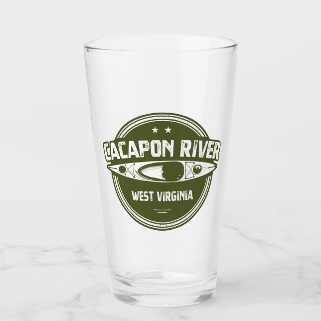 Cacapon River, West Virginia Glass (Front)