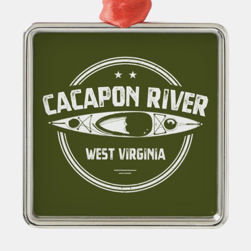Cacapon River West Virginia Metal Ornament