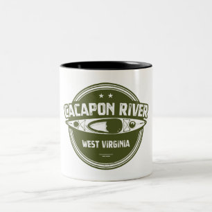 Cacapon River, West Virginia Two-Tone Coffee Mug