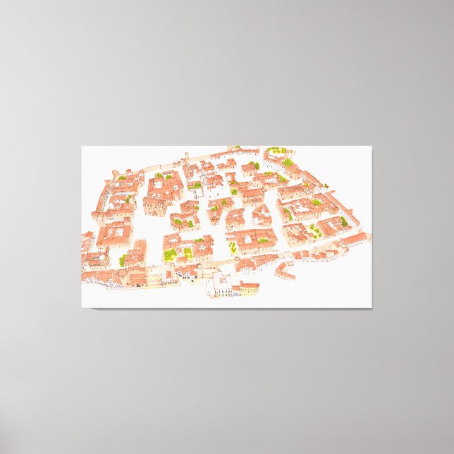 Caceres Spain. Medieval city Canvas Print (Front)