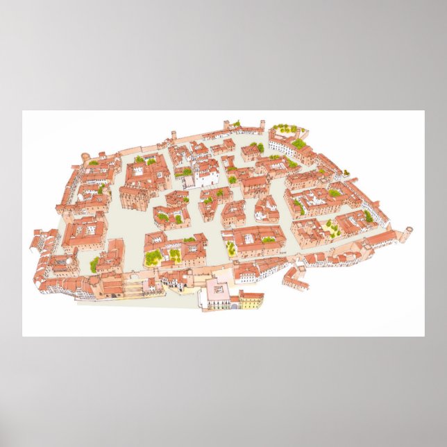 Caceres Spain. Medieval city Poster (Front)