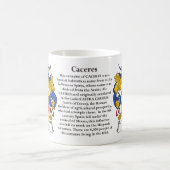 Caceres, the Origin, the Meaning and the Crest Coffee Mug (Center)