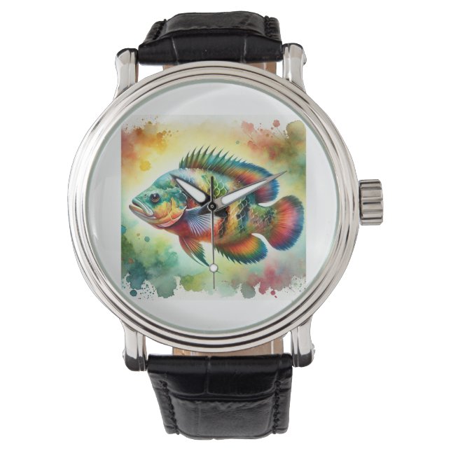 Cachama fish 220824AREF144 - Watercolor Watch (Front)