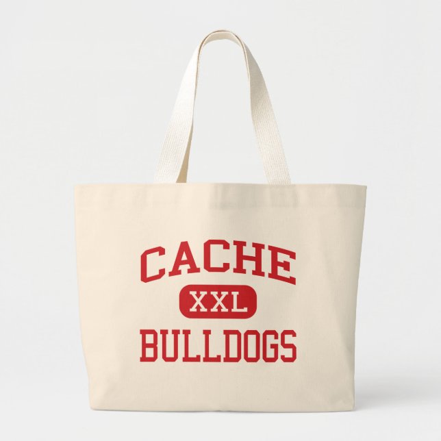 Cache - Bulldogs - Middle School - Cache Oklahoma Large Tote Bag (Front)