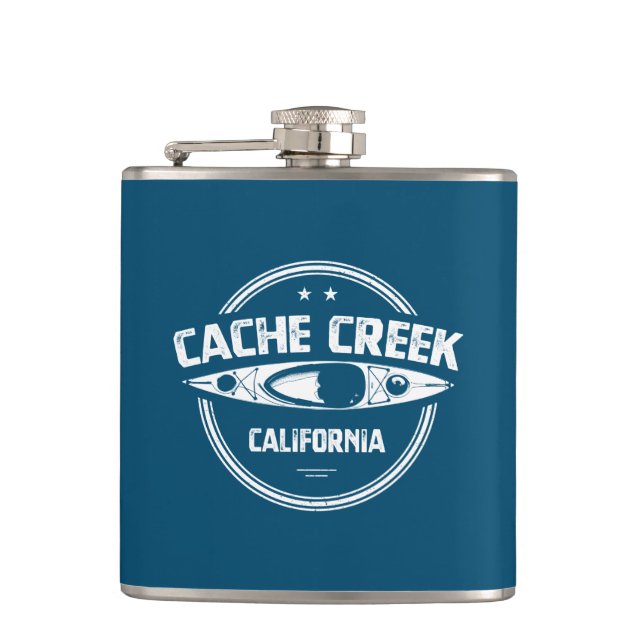 Cache Creek California Kayaking Flask (Front)