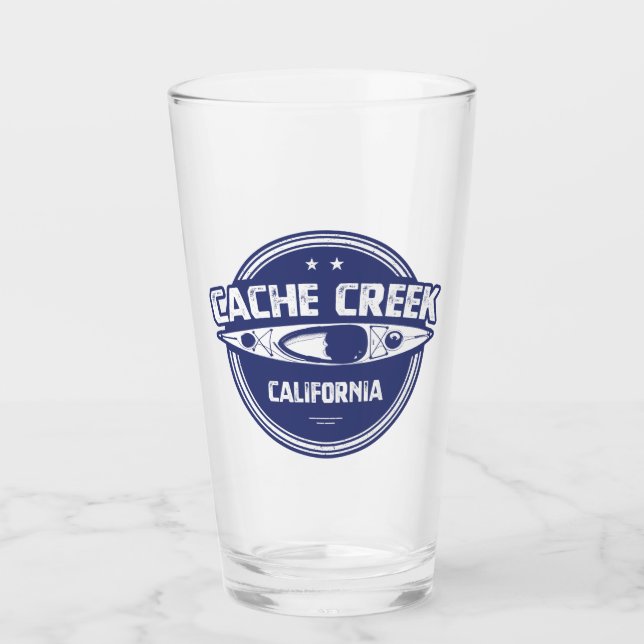 Cache Creek California Kayaking Glass (Front)