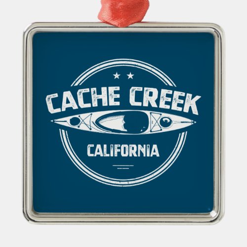 Cache Creek California Kayaking Metal Ornament