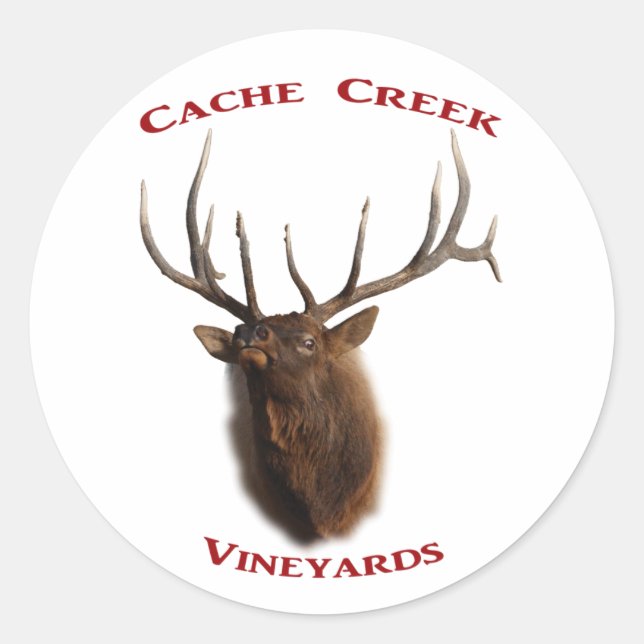 Cache Creek Vineyards Classic Round Sticker (Front)