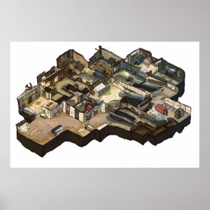 Cache Isometric CSGO Map Poster